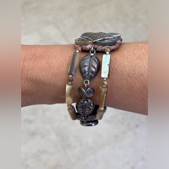 Beautiful Vintage Taxco Sterling 925 and Abalone Bracelet - Picture 6 of 15